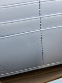 Sylvie Blue Zip Around Long Wallet