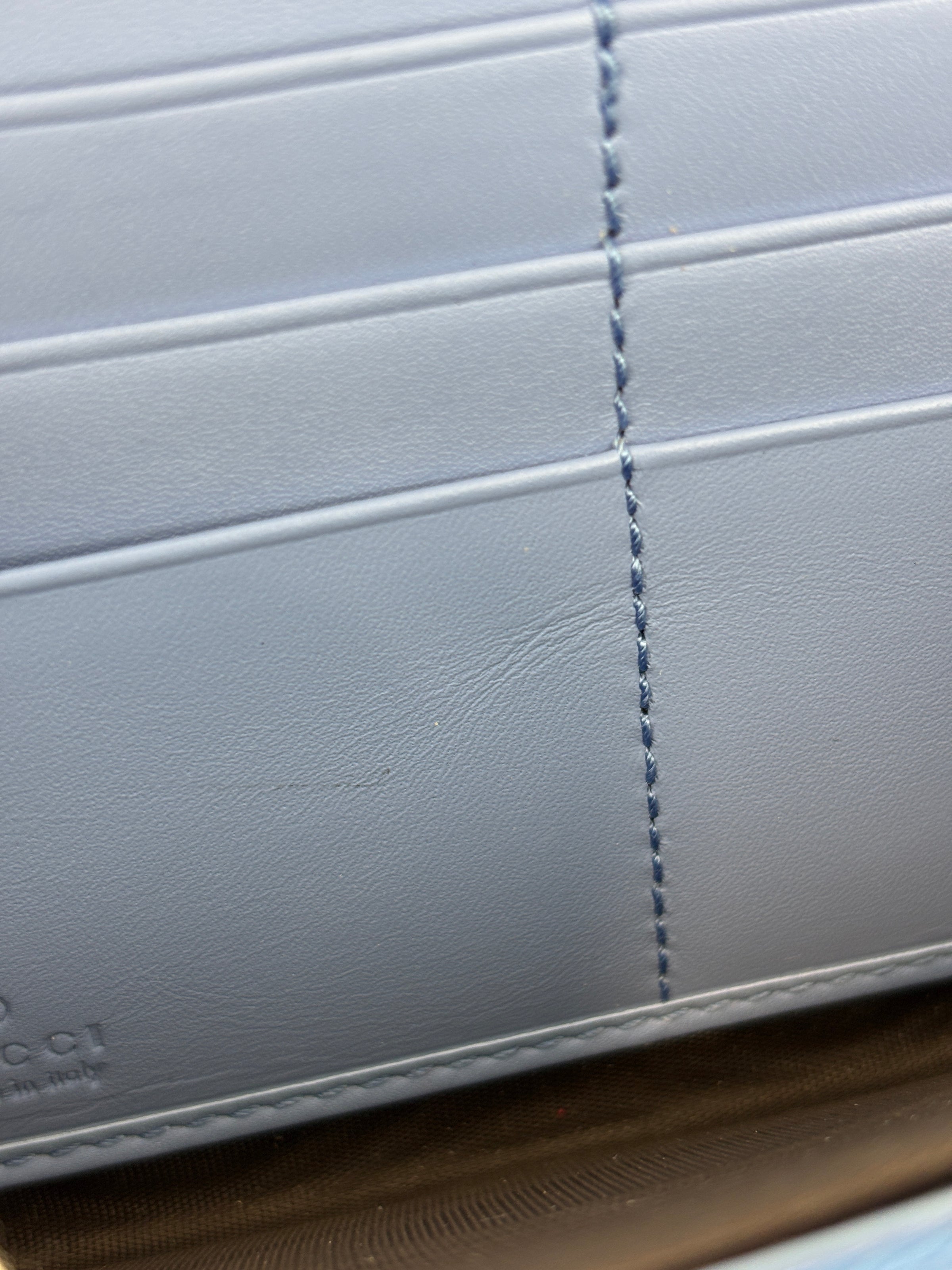 Sylvie Blue Zip Around Long Wallet