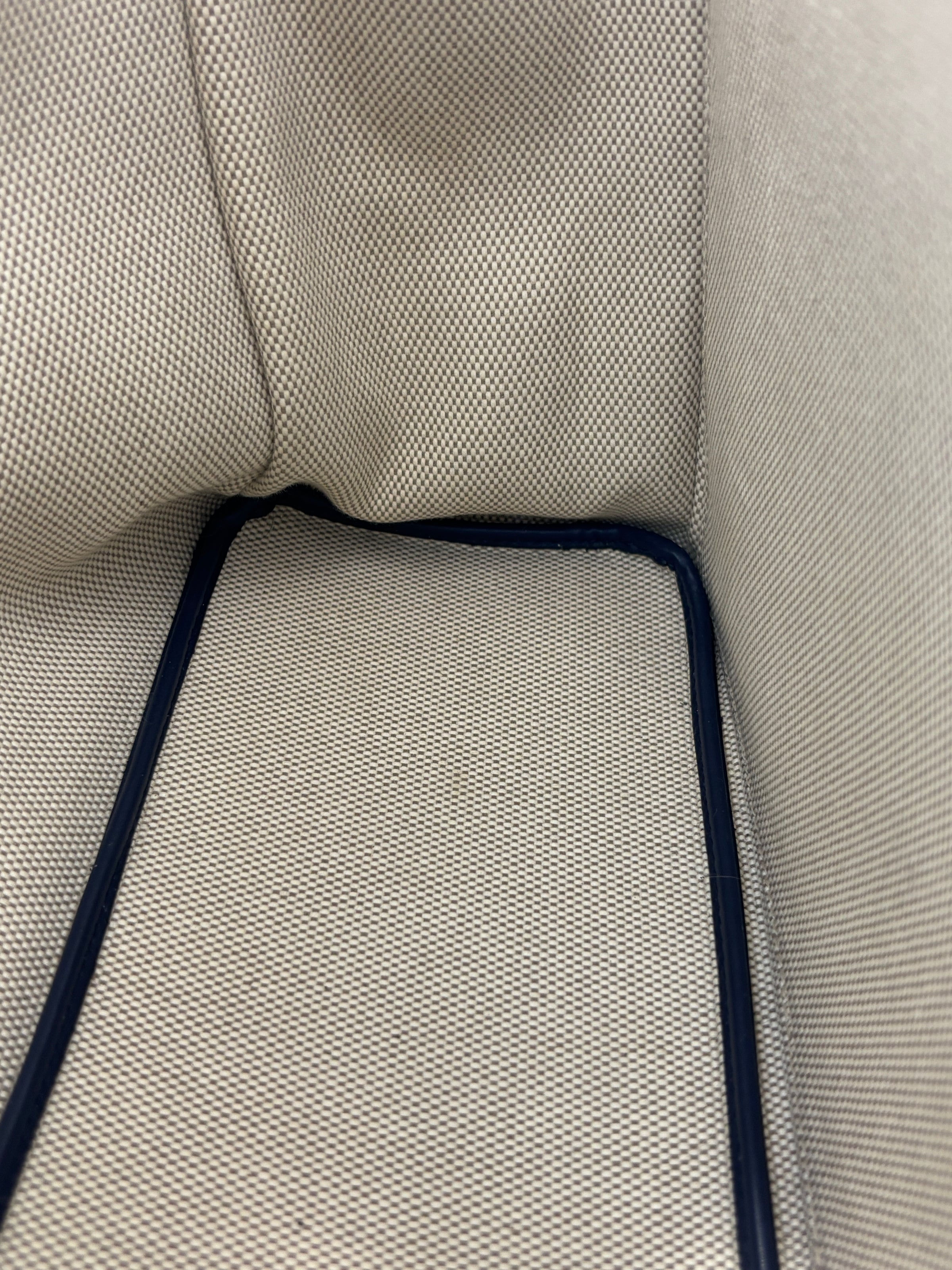 Large Diorissimo Navy Blue / Natural Canvas and Leather Shopper Tote