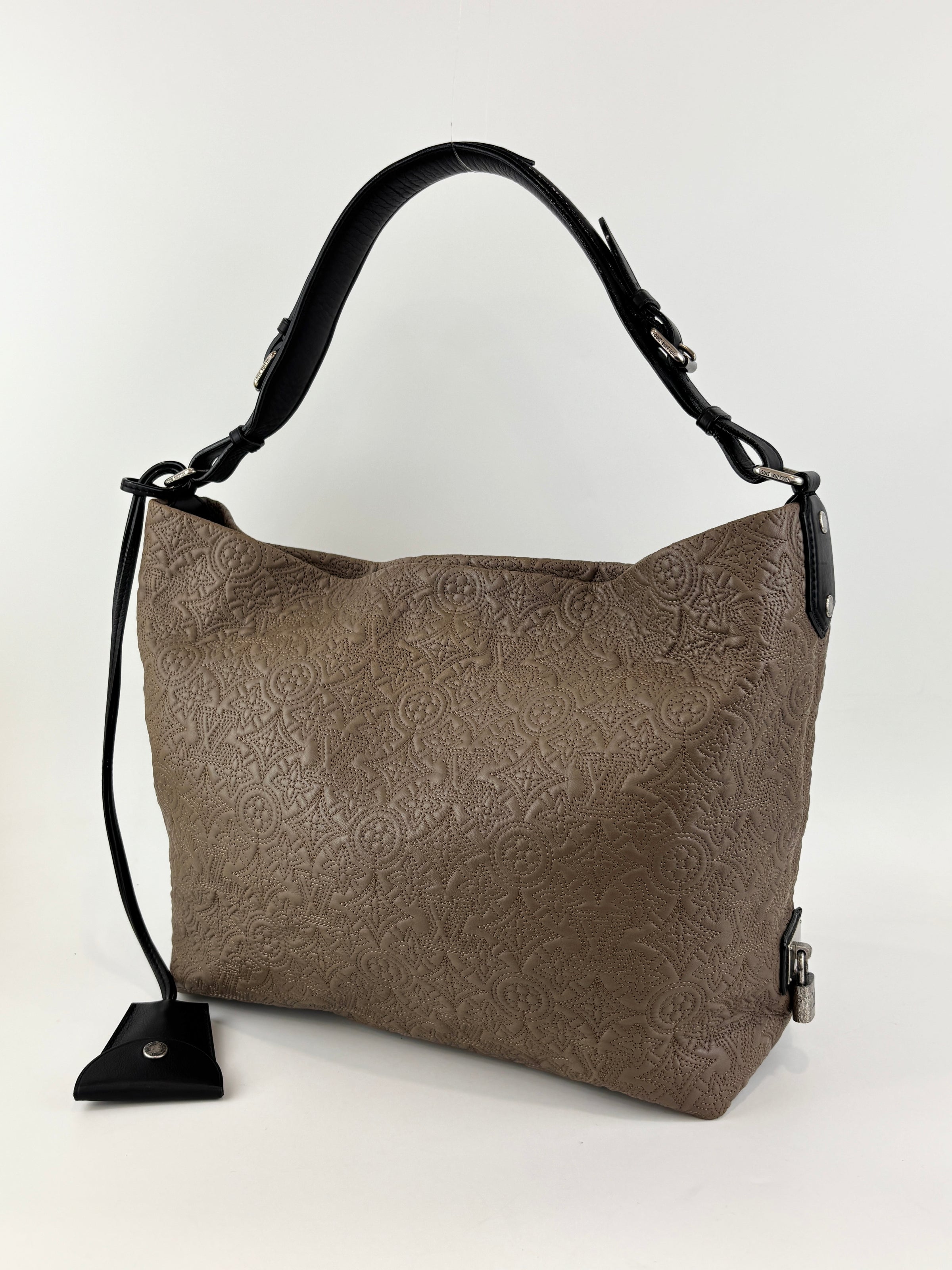 Khaki Monogram Antheia PM Hobo Bag