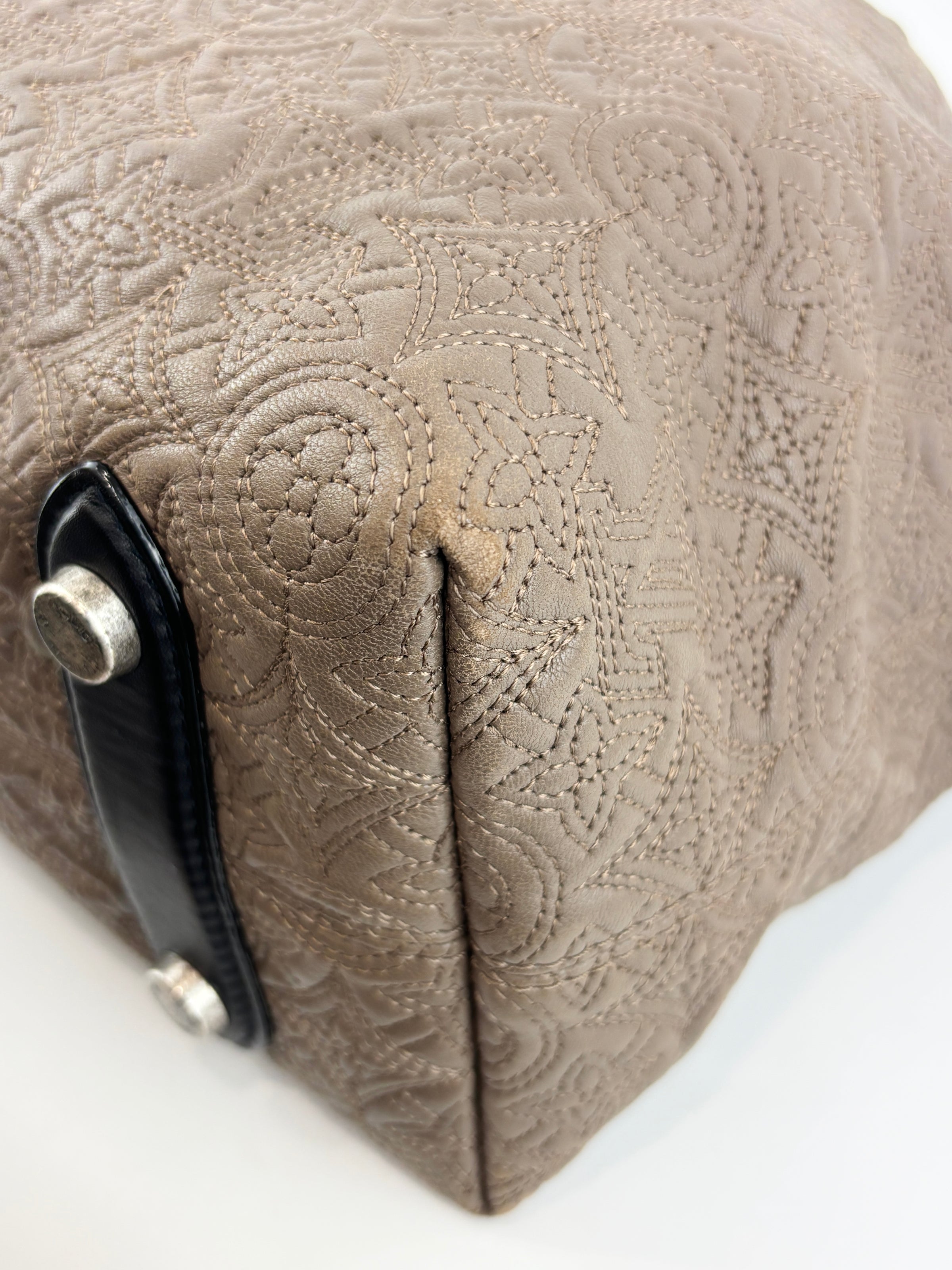 Khaki Monogram Antheia PM Hobo Bag