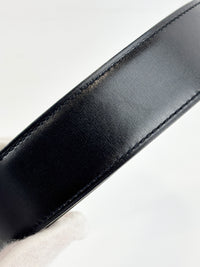 32mm H Gloss Gold Buckle + Black Box / Gold Epsom Leather Strap 70 cm
