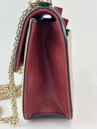 Small Glam Lock Flap Bag in Tricolour Leather