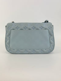 Mama Broderie Pochette Shoulder Bag in Light Blue Lambskin