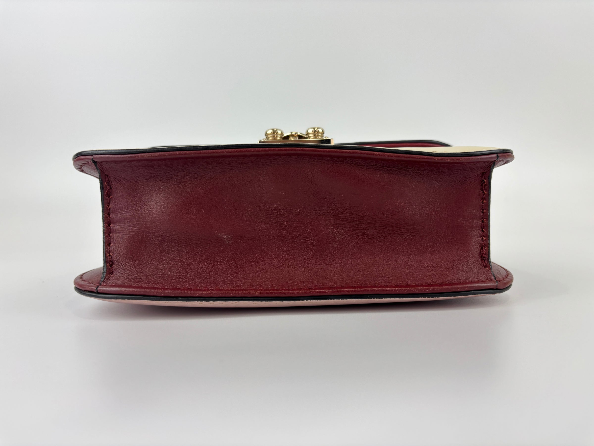Small Glam Lock Flap Bag in Tricolour Leather