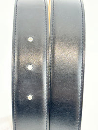 32mm H Gloss Gold Buckle + Black Box / Gold Epsom Leather Strap 70 cm