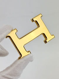 32mm H Gloss Gold Buckle + Black Box / Gold Epsom Leather Strap 70 cm