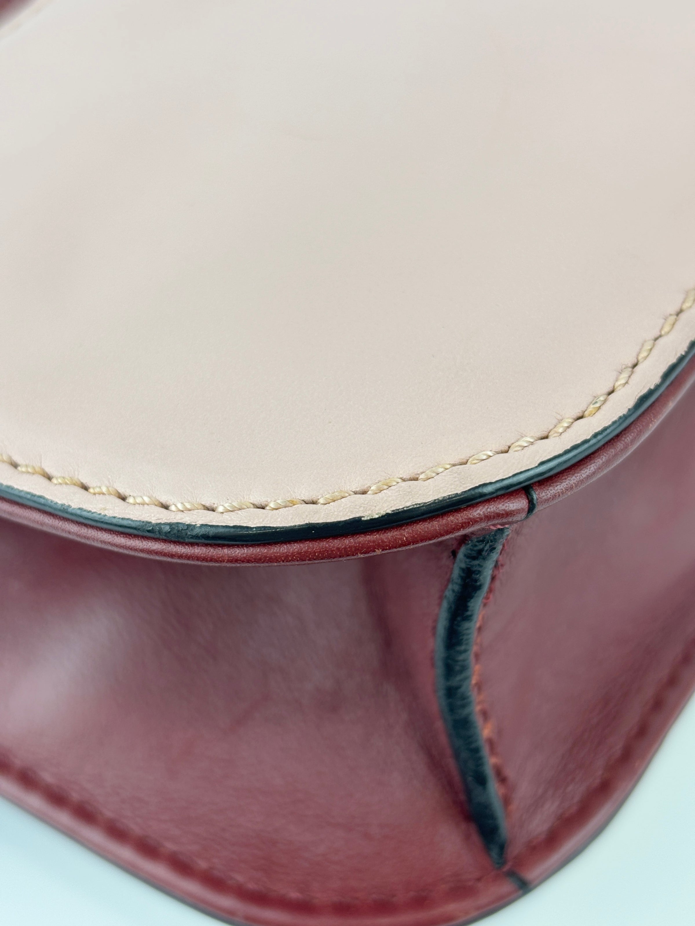 Small Glam Lock Flap Bag in Tricolour Leather