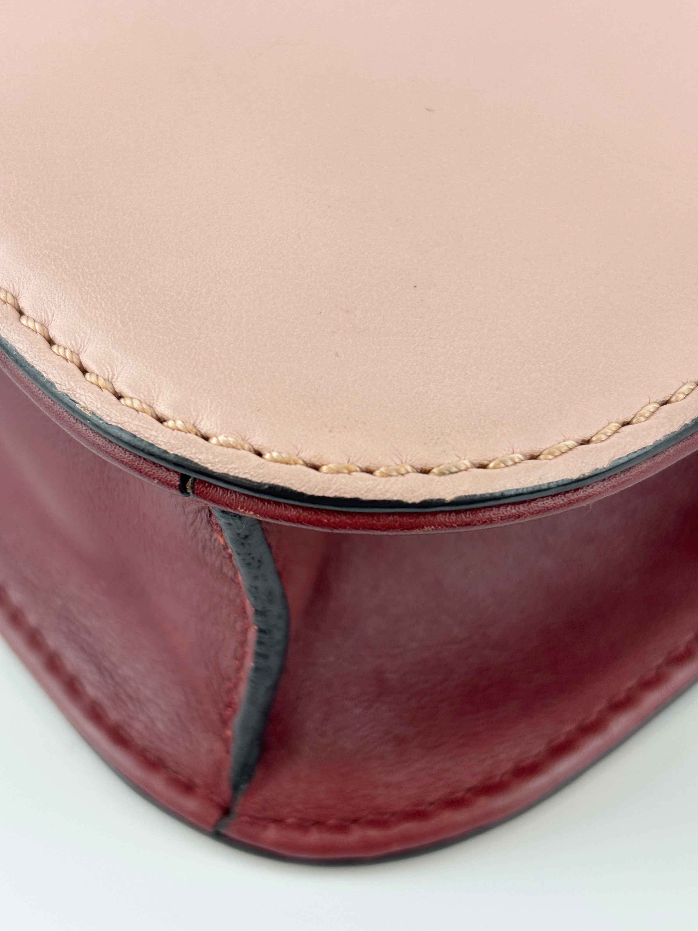 Small Glam Lock Flap Bag in Tricolour Leather