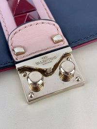 Small Glam Lock Flap Bag in Tricolour Leather