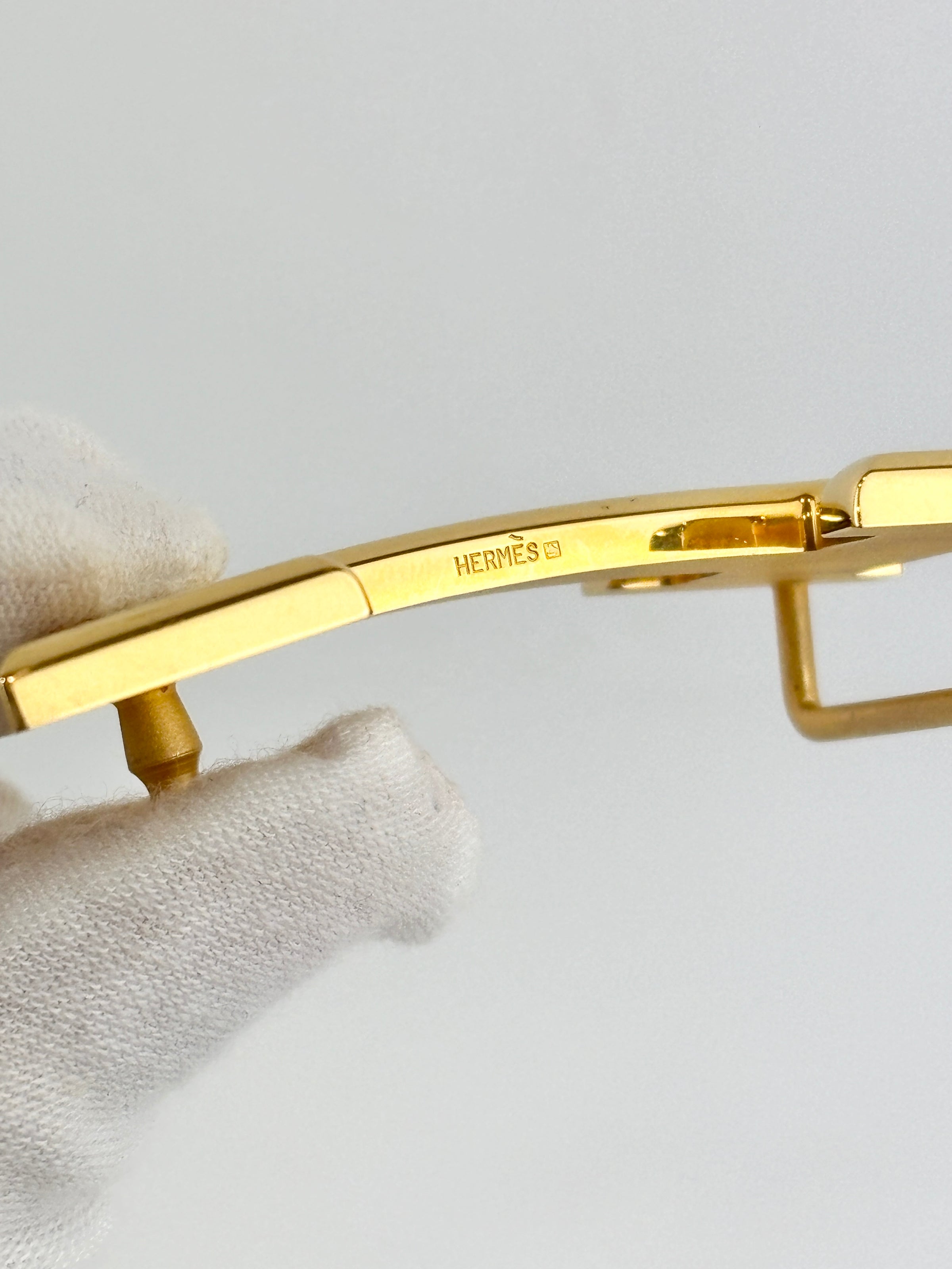32mm H Gloss Gold Buckle + Black Box / Gold Epsom Leather Strap 70 cm
