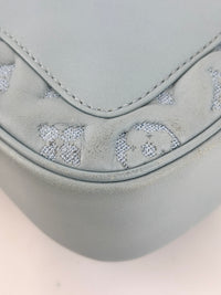 Mama Broderie Pochette Shoulder Bag in Light Blue Lambskin