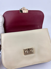 Small Glam Lock Flap Bag in Tricolour Leather