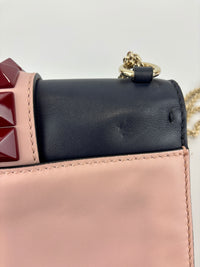 Small Glam Lock Flap Bag in Tricolour Leather