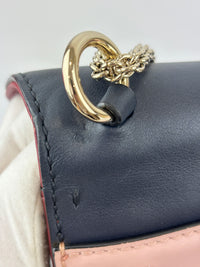Small Glam Lock Flap Bag in Tricolour Leather