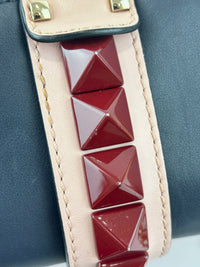 Small Glam Lock Flap Bag in Tricolour Leather