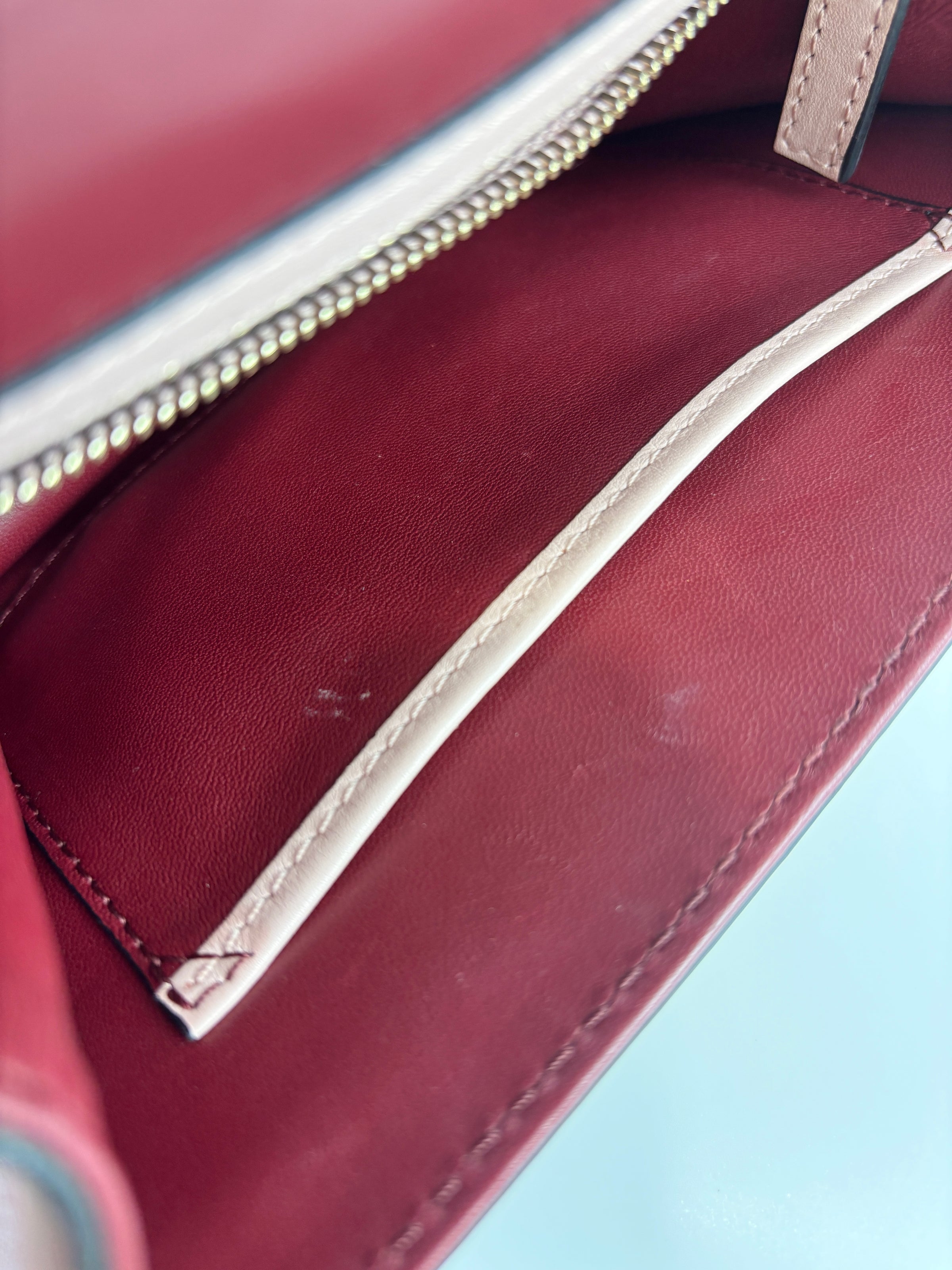 Small Glam Lock Flap Bag in Tricolour Leather