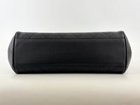 Small Tote Grained Calfskin & Gold-Tone Metal Black
