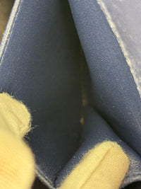 A67620 Navy Matelasse Calfskin Seasonal Open Tote GHW