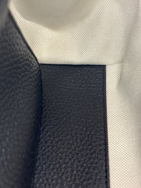 Small Tote Grained Calfskin & Gold-Tone Metal Black