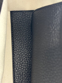 Small Tote Grained Calfskin & Gold-Tone Metal Black