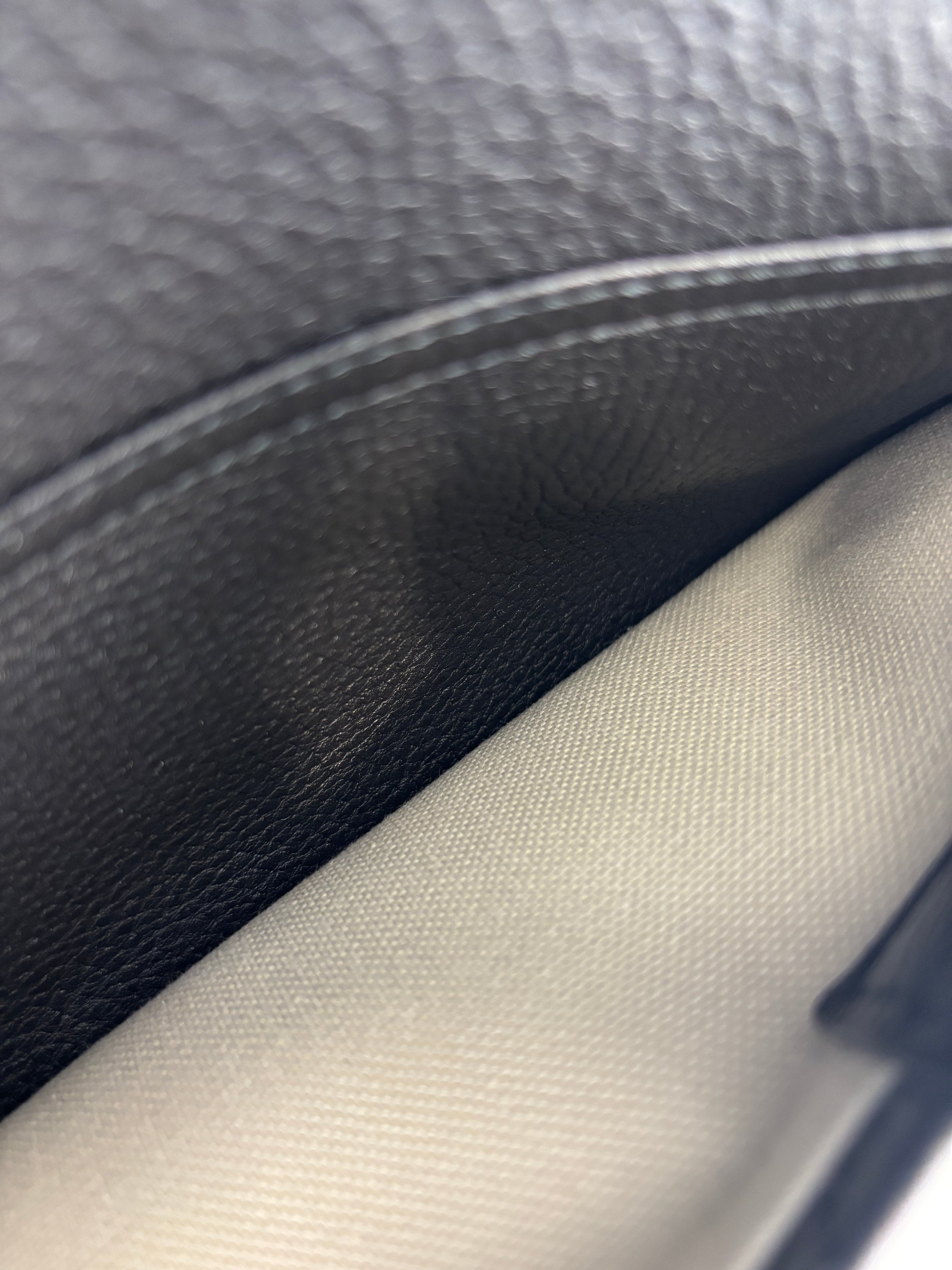 Small Tote Grained Calfskin & Gold-Tone Metal Black