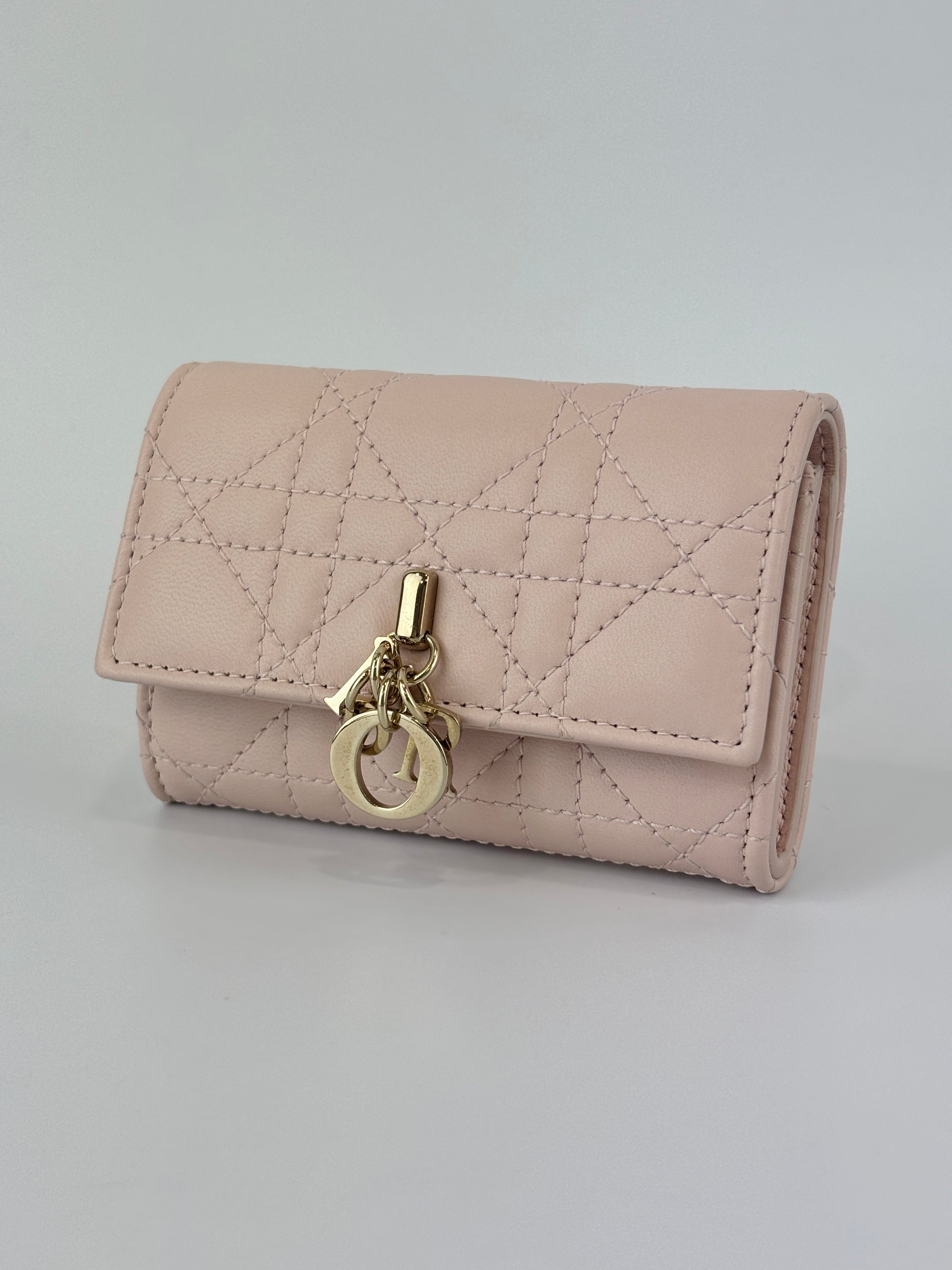 My Dior Glycine Wallet in Powder Pink Cannage Lambskin