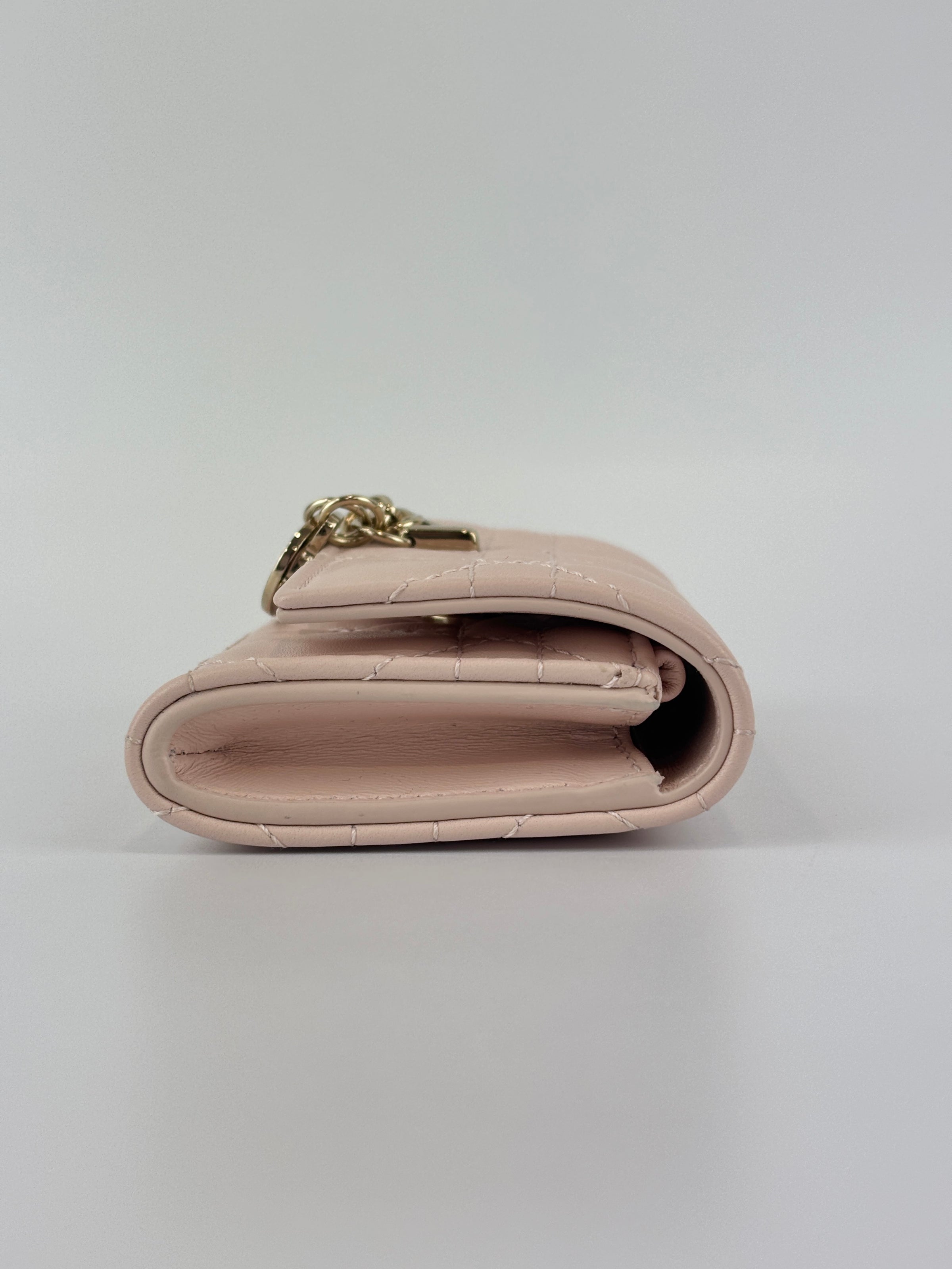 My Dior Glycine Wallet in Powder Pink Cannage Lambskin