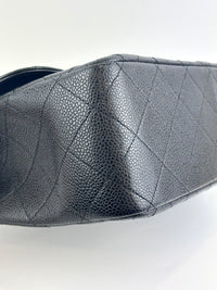 Classic Jumbo Flap Bag in Black Caviar GHW