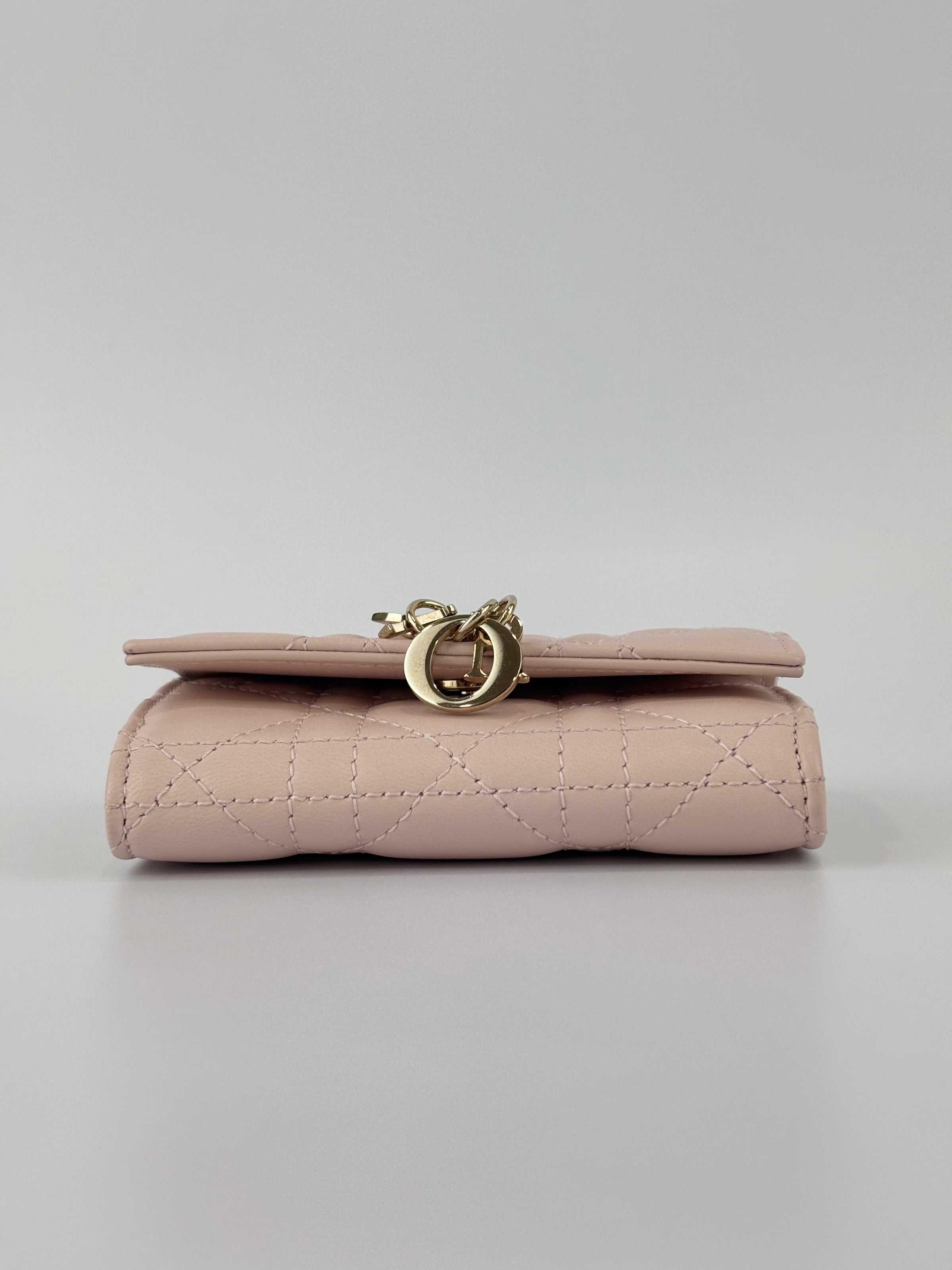 My Dior Glycine Wallet in Powder Pink Cannage Lambskin