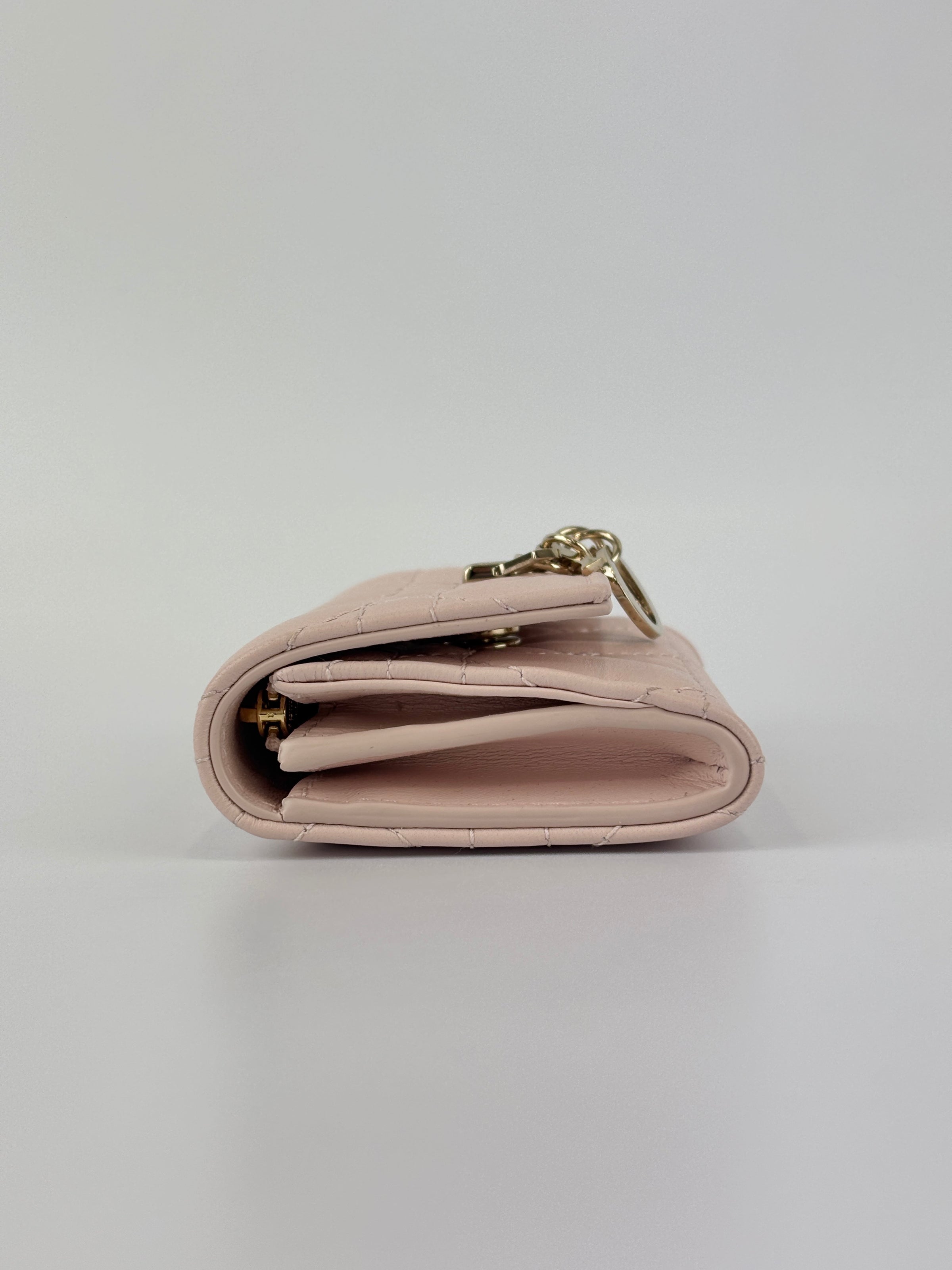 My Dior Glycine Wallet in Powder Pink Cannage Lambskin