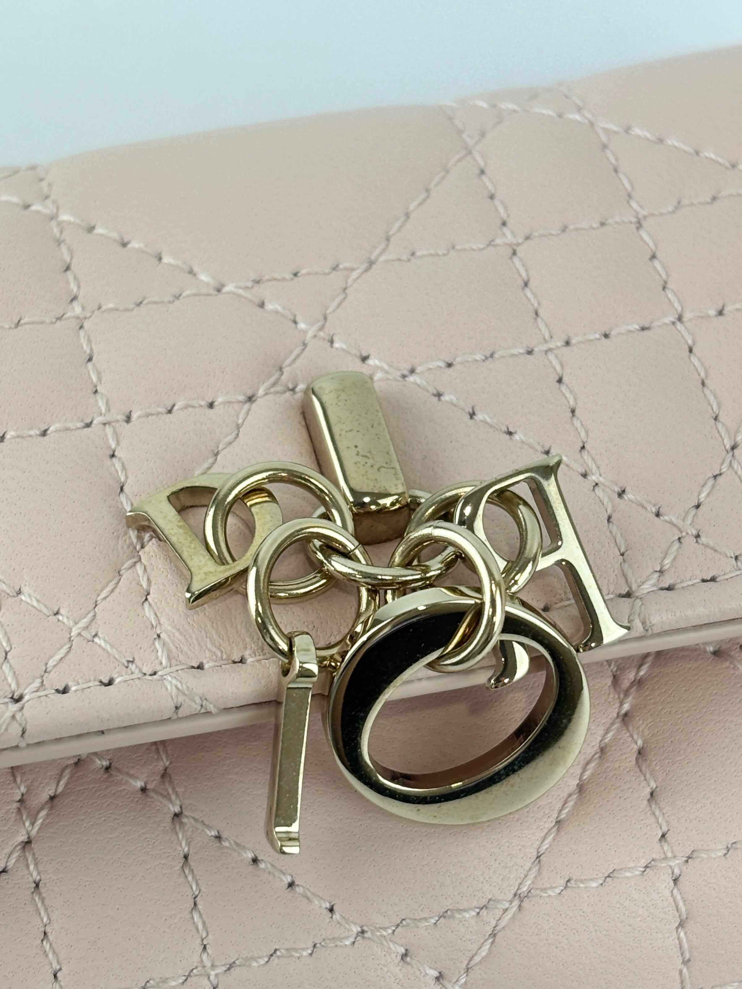 My Dior Glycine Wallet in Powder Pink Cannage Lambskin