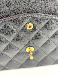 Classic Jumbo Flap Bag in Black Caviar GHW