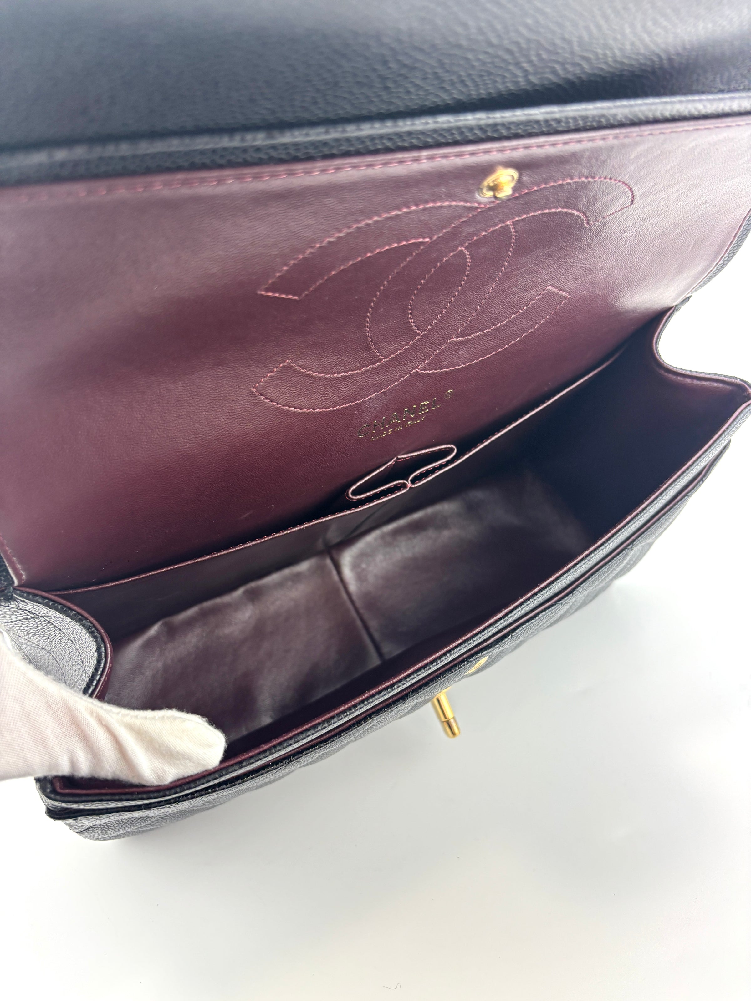 Classic Jumbo Flap Bag in Black Caviar GHW