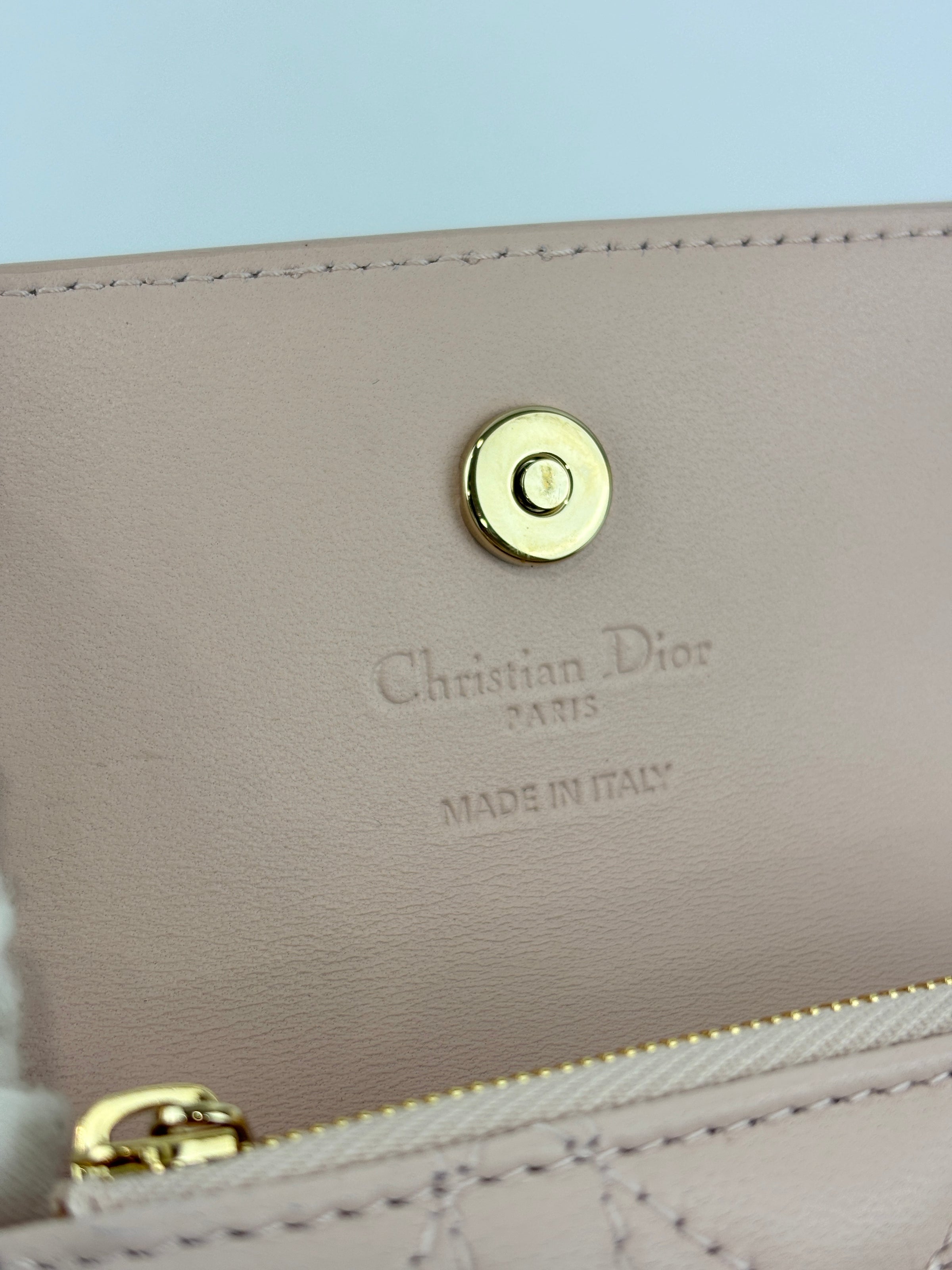 My Dior Glycine Wallet in Powder Pink Cannage Lambskin