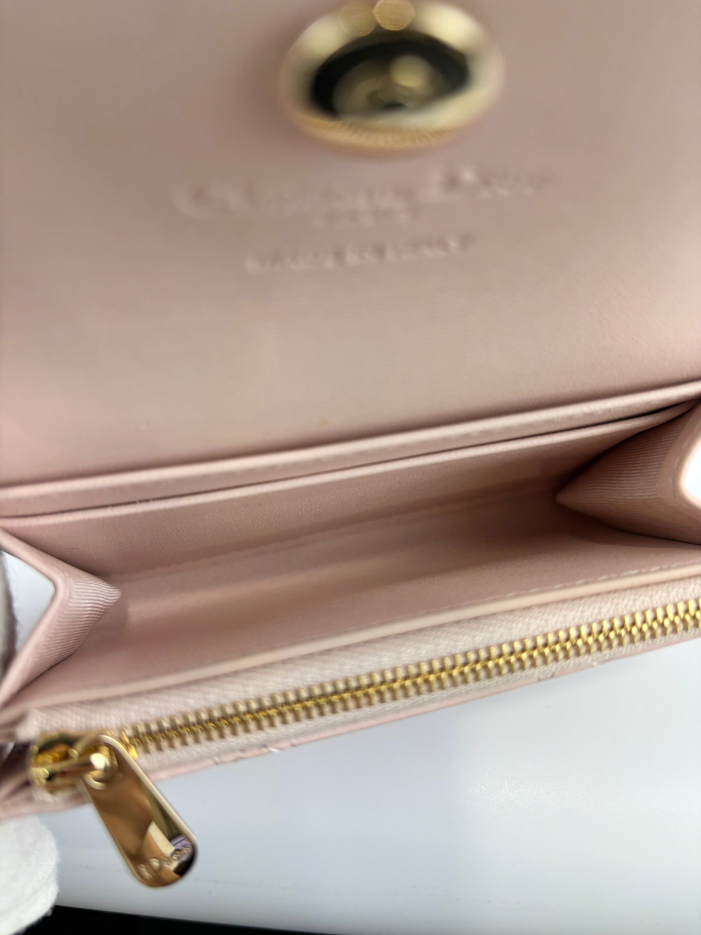 My Dior Glycine Wallet in Powder Pink Cannage Lambskin