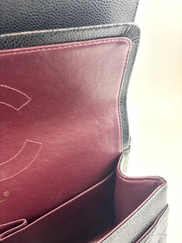 Classic Jumbo Flap Bag in Black Caviar GHW