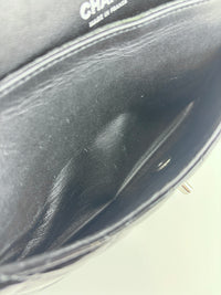 Medium Flap in Black Patent Lambskin SHW