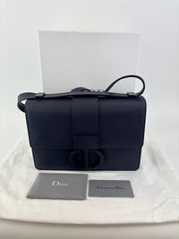 Montaigne Shoulder Bag in Navy Blue Matte BHW