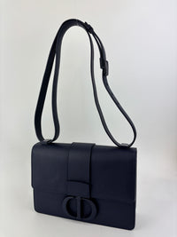 Montaigne Shoulder Bag in Navy Blue Matte BHW
