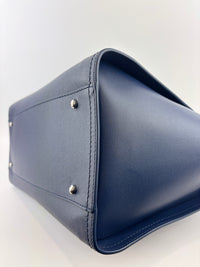 Medium Deauville Tote in Navy Blue Studded Caviar