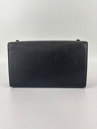 Kate Medium "So Black" Grain de Poudre Embossed Black