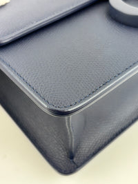 Montaigne Shoulder Bag in Navy Blue Matte BHW