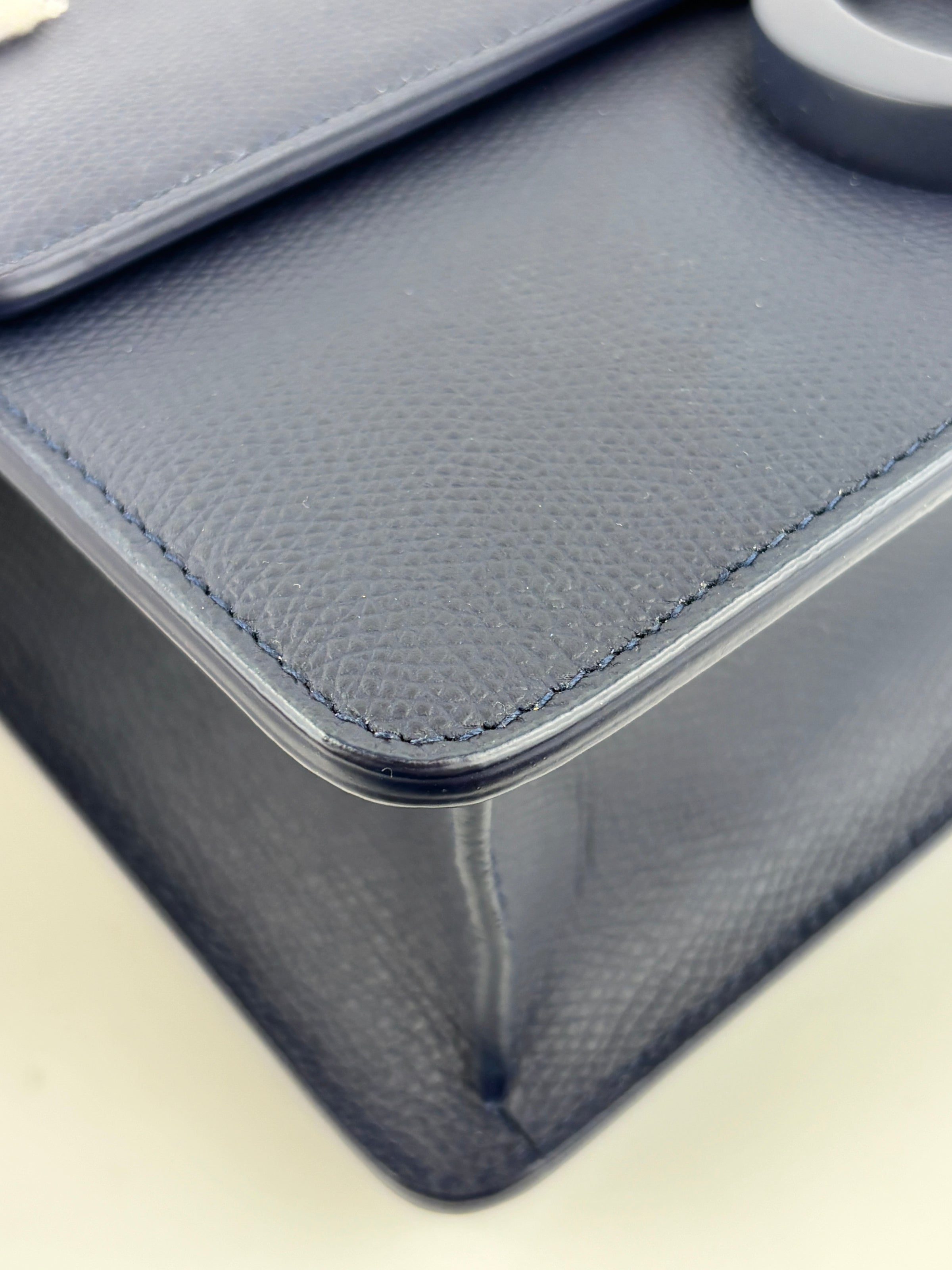 Montaigne Shoulder Bag in Navy Blue Matte BHW