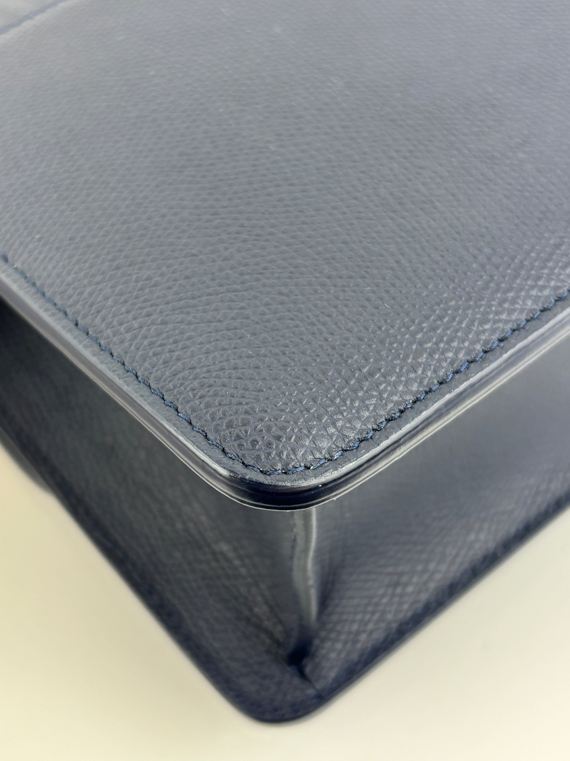 Montaigne Shoulder Bag in Navy Blue Matte BHW