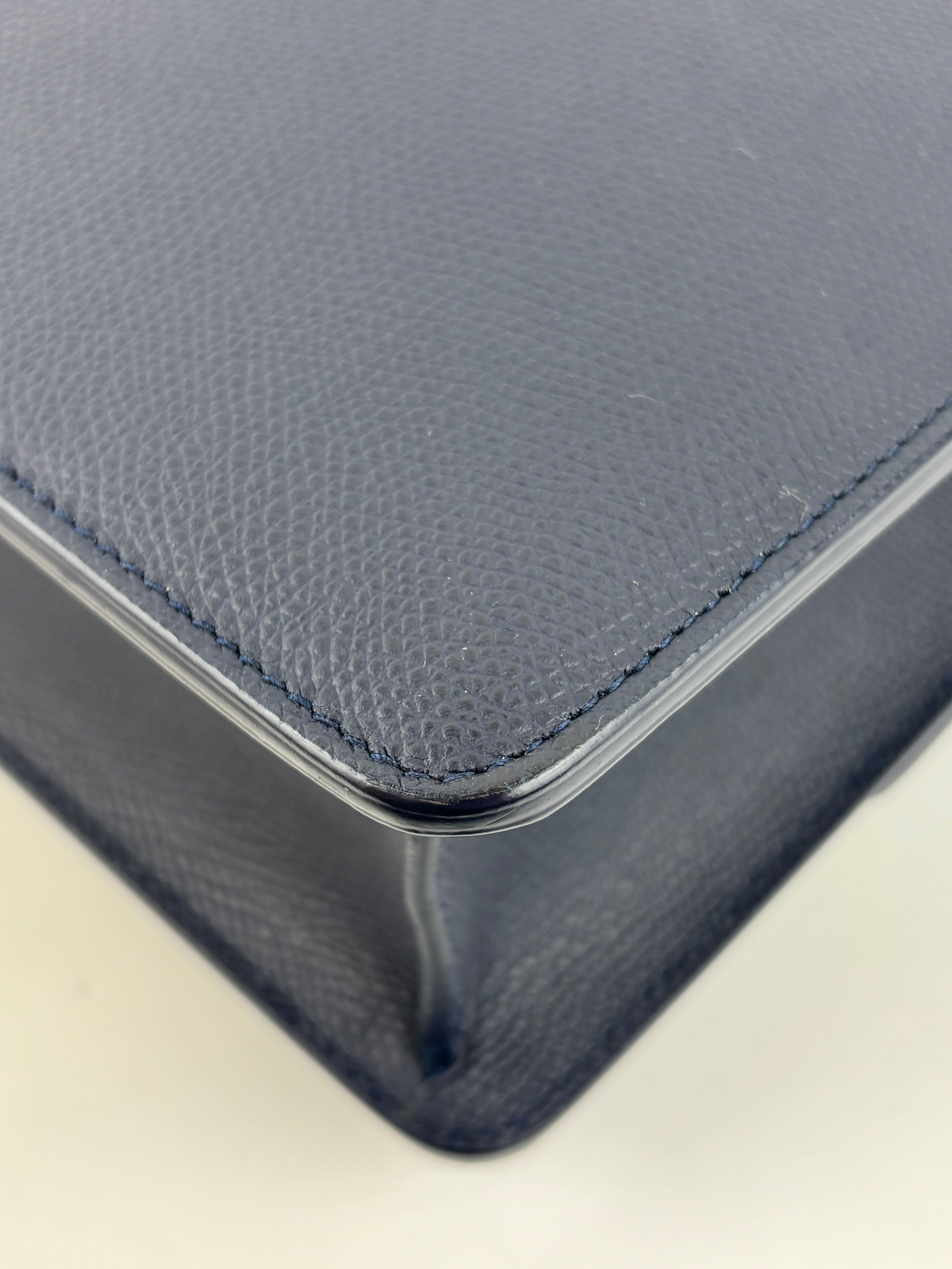 Montaigne Shoulder Bag in Navy Blue Matte BHW