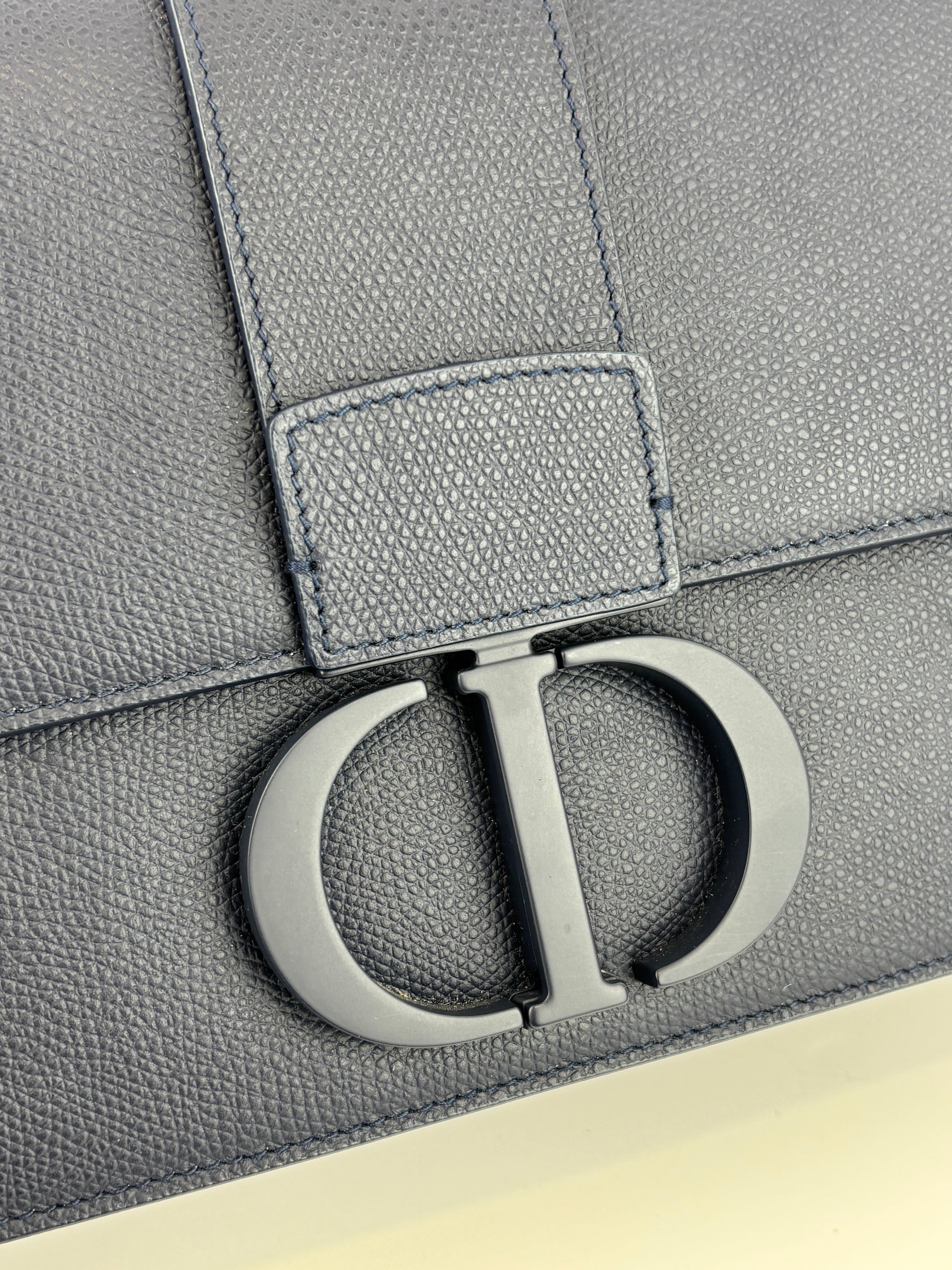 Montaigne Shoulder Bag in Navy Blue Matte BHW