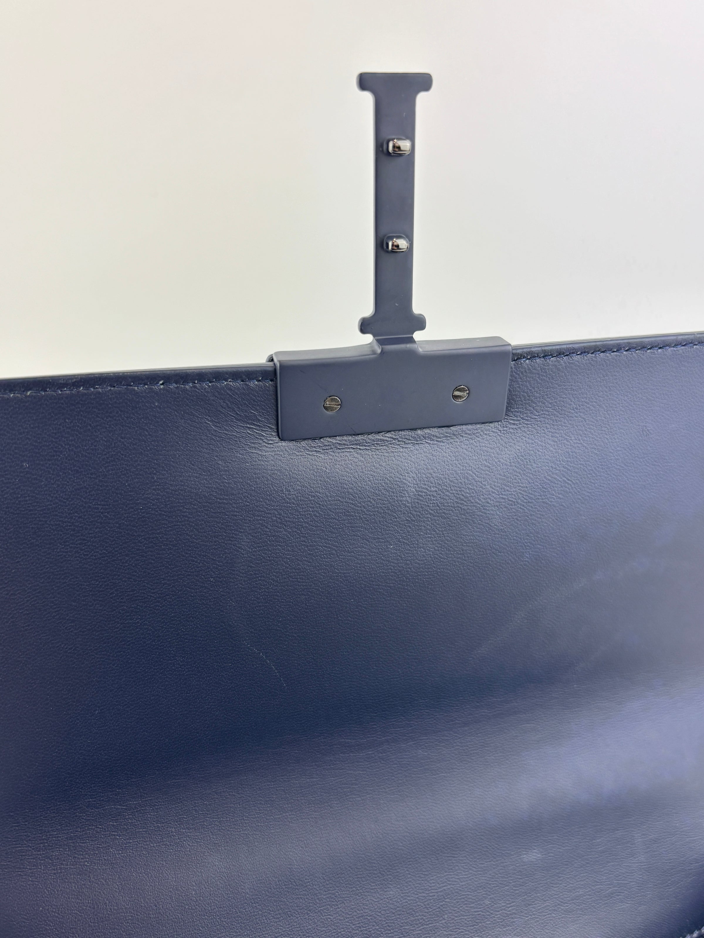 Montaigne Shoulder Bag in Navy Blue Matte BHW