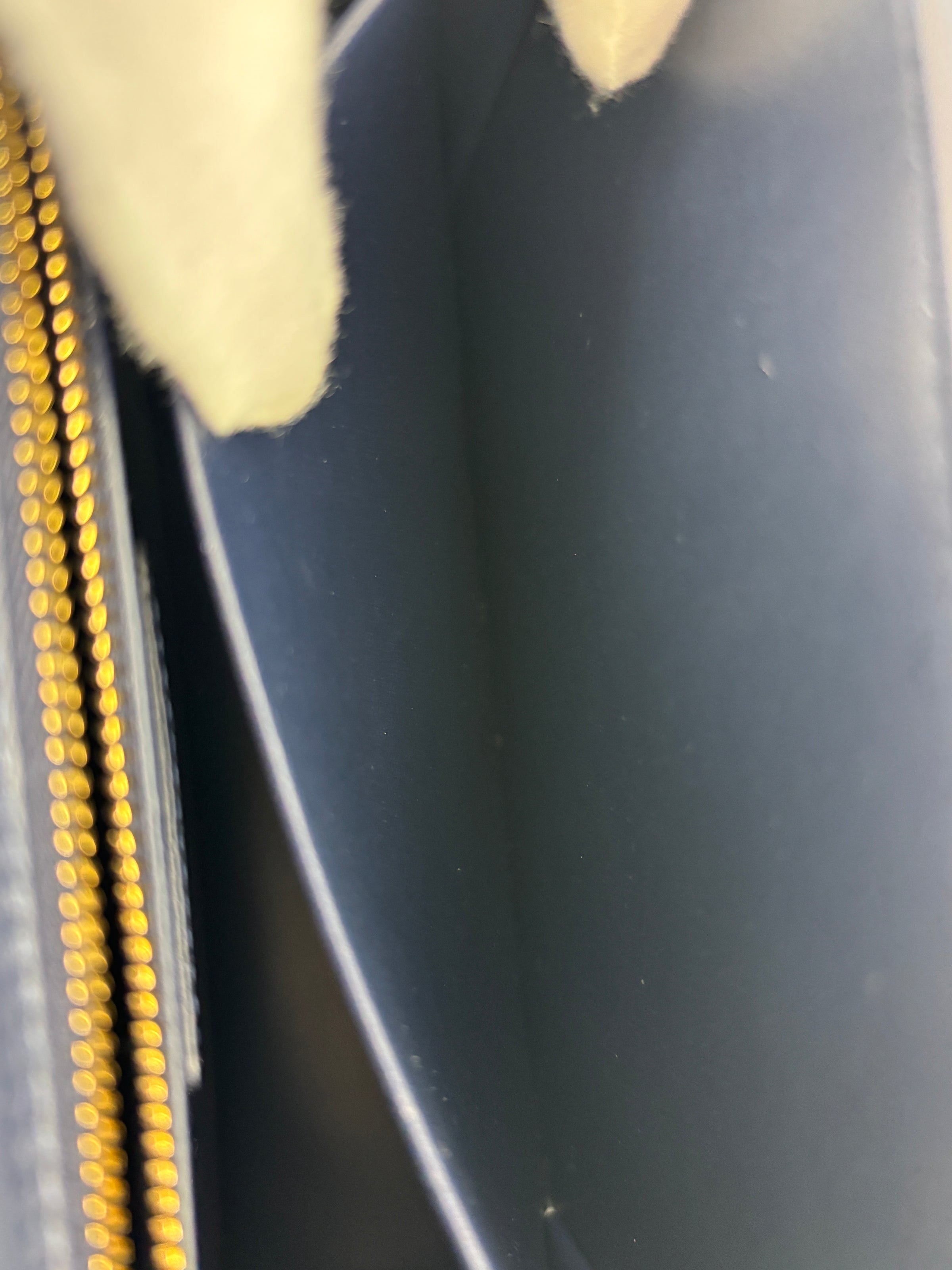 Montaigne Shoulder Bag in Navy Blue Matte BHW