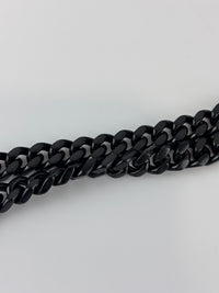 Kate Medium "So Black" Grain de Poudre Embossed Black